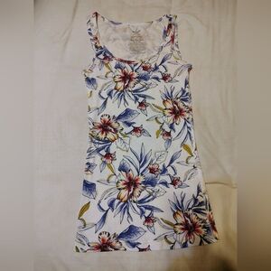 Faded Glory Women's Tank Top-cream/Floral Print, Size M